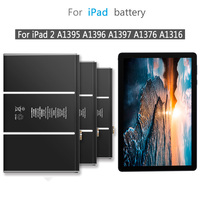 Baterai Tablet kualitas tinggi untuk Apple iPad 2 iPad2 A1395 A1396 A1397 A1376 A1316 baterai pengganti 6500mAh
