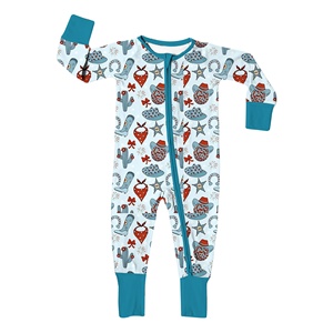 Pijamas de Bambú Personalizados para <span class=keywords><strong>el</strong></span> 4 de Julio, 95% Bambú, 5% Spandex, Cierre Suave de Doble Vía, Ropa para Bebés Recién Nacidos - Product Image 4