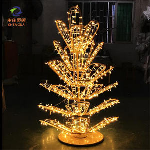 2024新产品4英尺5英尺6英尺7英尺8英尺廉价户外照明人造圣诞树pohon natal adornos - Product Image 2