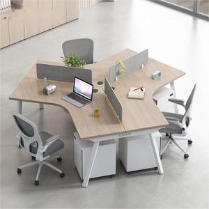 Escritorios de Oficina Modernos y Minimalistas, Estaciones de Trabajo para 3, 5 y 6 Personas con Divisiones, Cubículos Modulares para Computadora, Silla de Escritorio para Empleados - Product Image 1