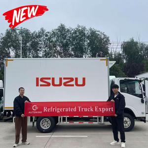 KV100 NNR <b>Refrigerated</b> Light <b>Truck</b> 6 Wheels 4*2 Isuzu Refriger Van <b>Used</b> Freezer <b>Trucks</b> for Sale - Product Image 1