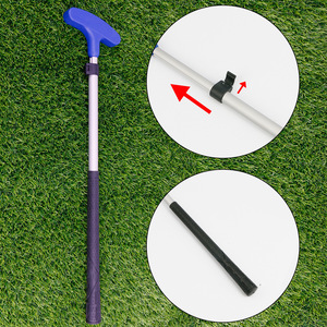 Club de golf telescópico ajustable para práctica de golf, para adultos y niños, con agarre de goma, cabeza de plástico, negro, rojo, azul - Product Image 4