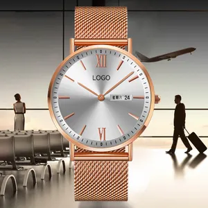 Поставщик 2023 новые 40 мм кварцевые минималистичные мужские модные ультратонкие часы, минималистские наручные часы с хронографом из сплавов