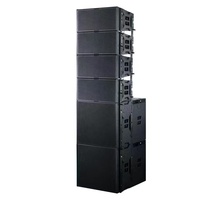 Sistemas de Audio PA para Auditorios, Gimnasios y Escenarios al Aire Libre, Amplificador de Potencia Portátil de 16 Canales con Tecnología Line Array, Resistente al Agua IPX5