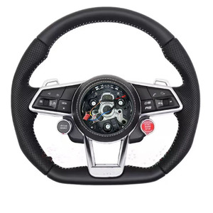 Volant en cuir Alcantara complet S-Line pour Audi R8 TTRS C6 C7 S7 S4 A4 B8 RS3 SQ5 S5 B9 A6 C8 A3 2018 avec bouton de démarrage - Product Image 3