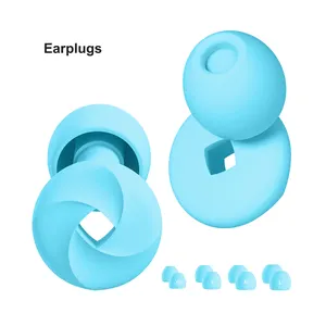Snoring Ear Plugs Festival Noise Quiet For Reduction Soft Tunnel Silicone Travel With Case