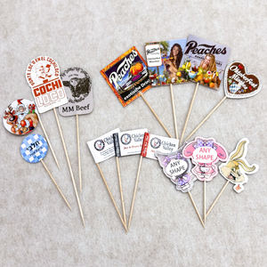 Palillos de Dientes con Forma Personalizada para Comida, Mini Banderas para Bar, Cócteles, Hamburguesas, Sándwiches, Pasteles, para Restaurante - Product Image 5