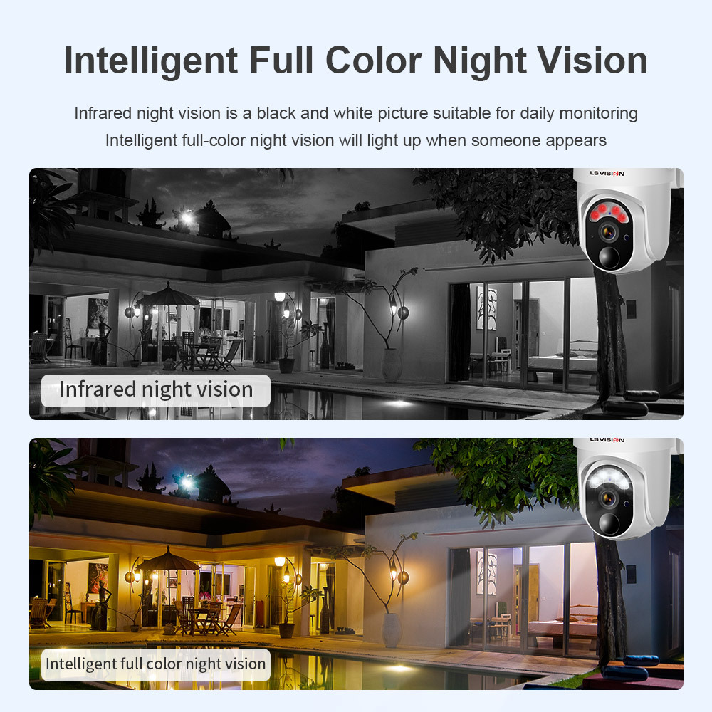 LS VISION 3MP PTZ Camera TF IP66 MIC Camara IP 4K Solar Camera Indoor Security Camera Wireless Outdoor · image 3
