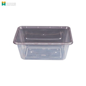 Factory Direct Zhongxing 500 650 750 1000ml Clear Rectangular <b>Disposable</b> PP <b>Food</b> <b>Containers</b> with Lids for Baby <b>Food</b> - Product Image 6