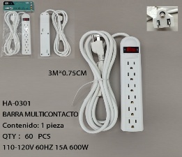 Multipresa con 6 Prese 110-120 V, Cavo da 75 Cm, per Uso Interno ed Esterno - Product Image 3