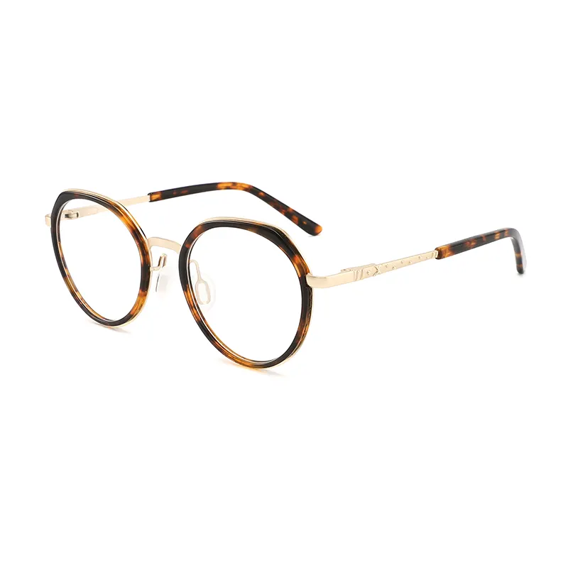 China Fashion Customized Metal Acetate Glasses Frame Optical Eyeglasses Eyewear Spectacle Frames