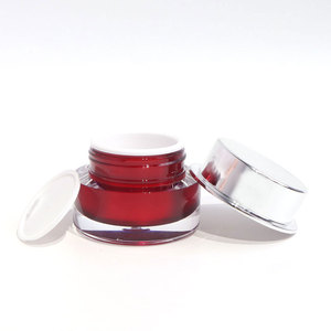 <strong>Double</strong> Wall Plastic Cosmetic Jar Acrylic Body <strong>Beauty</strong> Face Cream Jar Lotion <strong>Container</strong> Cosmetic Plastic Jars - Product Image 2