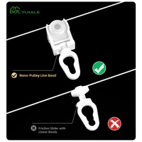 YIJIALE Kit de Riel para Cortina de Ducha y Caravana con Forma de S, Resistente a la Corrosión, con Efecto Ondulado 3D