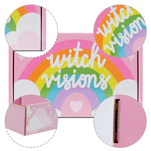 Kostenloses Muster luxuriöse kundenspezifische schöne rosa Versandverpackungsbox aus wellpappe für Geschenk mit Regenbogendruck - Product Image 2