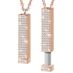 MECYLIFE-Collier Stéréo Rétractable à Graver avec <span class=keywords><strong>Logo</strong></span> Personnalisé pour la Fête des Mères, Thanksgiving, <span class=keywords><strong>Diamant</strong></span> - Product Image 2