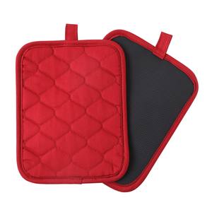 Soportes de silicona para ollas de algodón y manoplas para horno resistentes al calor 18x23cm almohadillas rectangulares aptas para lavavajillas para uso en la cocina - Product Image 1