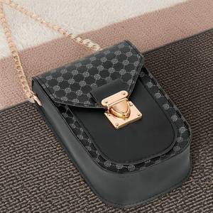 Sac à bandoulière carré vertical de luxe pour femme avec fermeture à cadenas en PU, sac à main et bandoulière - Product Image 2