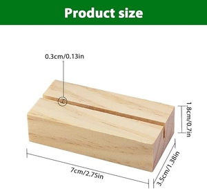 Khung bằng gỗ Wedding party Thẻ bảng hiển thị đứng cơ sở bằng gỗ - Product Image 2