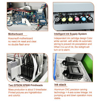 Imprimante UV DTF automatique A2 2-en-1 plastifieuse nouvelle machine à encre à plat avec support d'impression en rouleau de film multicolore garantie 1 an