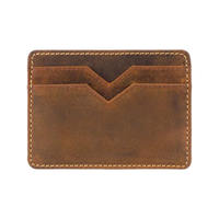 Portefeuille homme minimaliste fin, dernier cri, anti-RFID, en cuir rétro, porte-cartes de crédit