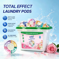 Lessives en capsules 10g à marque privée avec billes parfumées, échantillon gratuit, nouveau design, capsules de lessive bleues
