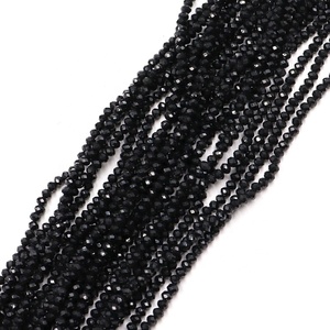 Magazzino per la vendita cinese di cristallo di rondelle borda il nero 4 millimetri di cristallo di vetro per la tenda - Product Image 2