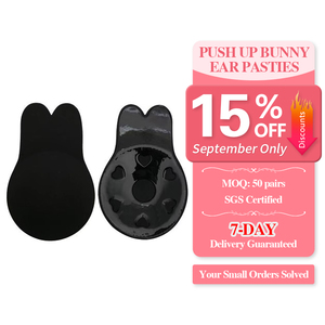 Collettività coniglietto a forma di orecchio a forma di lifting del <span class=keywords><strong>seno</strong></span> copri capezzoli adesivi Push up invisibile bastone su reggiseno in Silicone - Product Image 2