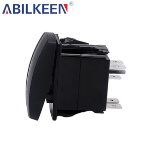 Interrupteur à bascule pour voiture, durable, 12V 24V, 5 broches, avec symboles gravés au laser, étanche IP65, en métal, pour le contrôle électrique automobile - Product Image 4