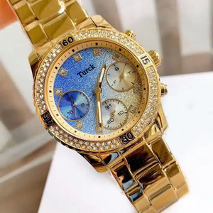 <span class=keywords><strong>Reloj</strong></span> de Lujo para <span class=keywords><strong>Mujer</strong></span>, Elegante y Ejecutivo, Movimiento de Cuarzo, Caja de Acero Inoxidable, Correa de Acero Inoxidable, Puntero de Diamantes de Alta Calidad, Estilo Diver - Product Image 1