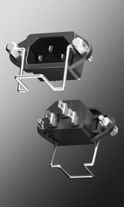3 pines 16A 250V HUACONN IEC60320 C14 conector entrada CA toma de corriente con guía única y <span class=keywords><strong>Pilar</strong></span> fijo para electrodomésticos - Product Image 4