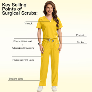 Ensembles d'uniformes de travail sur mesure en gros, infirmières, médecins, ensembles d'uniformes pour femmes avec polyester, élasthanne, extensible, respirant, uniformes chirurgicaux - Product Image 2
