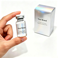 Autocollants holographiques personnalisés pour flacons, étiquettes imperméables et durables pour l'emballage de flacons en verre cosmétique de 3 ml et 10 ml