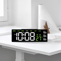Nouvelle Horloge Réveil Électronique LED Multifonctionnelle Minimaliste et Élégante avec Rappel LED pour Pilulier, Horloge de Chevet avec Affichage Hebdomadaire en Plastique