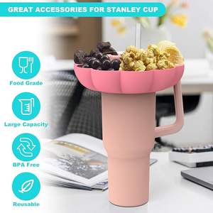 Ciotola vassoio Snack per Stanley 40oz Tumbler in <span class=keywords><strong>Silicone</strong></span> riutilizzabile accessori per porta anelli Snack per la forma di zucca di Stanley Cup - Product Image 4