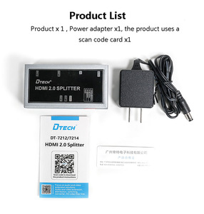 DTECH HD 4k 3840*2160p @ 60hz 2,0 Hdmi Splitter 1 en 2 de 4k apoyo HDR DEID marcación y Cascada HDMI2.0 divisor 1X2 - Product Image 6