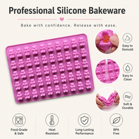 Moule en silicone pour bonbons et chocolat en forme d'ours, qualité alimentaire, antiadhésif, sans BPA, pour décoration de gâteaux et résine