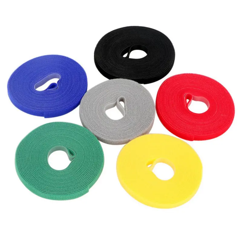 Velcroes personalizados de 25mm y 10mm espalda con espalda lazos de nailon bridas para cables reutilizables correas de velcro de gancho y bucle