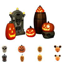 Lumière LED Citrouille d'Halloween Accessoires d'extérieur Décorations de fête Ornements Accessoire