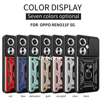 Lichicase Push fenêtre Protection contre les chocs armure coque de téléphone pour Realme Note 60 anneau en métal support couverture arrière