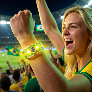 Pulsera Luminosa LED con Bandera Nacional, Bajo MOQ, Pulsera de Silicona NFC Brillante, Ecológica, Impermeable y Personalizable - Product Image 2