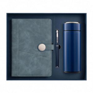 Ensemble cadeau d'entreprise personnalisé en gros avec logo, tasse isotherme de luxe, carnet et stylo promotionnels - Product Image 1