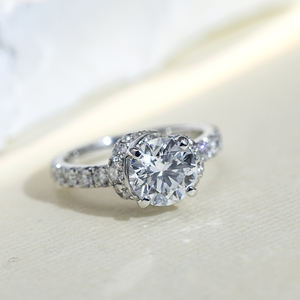 แหวนหมั้นเพชรเม็ดกลม D VVS2 ทองคำขาว 18K รุ่น MSR-1660 จาก Messi Jewelry - Product Image 3