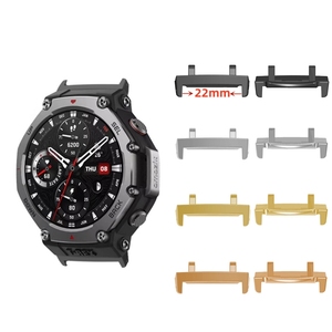 Adaptador de Correa de Reloj de Metal de 22 mm Compatible con el Conector de Correa <span class=keywords><strong>Huami</strong></span> <span class=keywords><strong>Amazfit</strong></span> <span class=keywords><strong>T</strong></span>-<span class=keywords><strong>REX</strong></span> 3 - Product Image 1