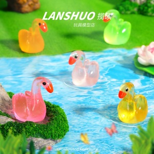 หงส์เรซิ่น Lanshuo ของตกแต่งงานฝีมือ 3 มิติ รูปทรงสัตว์ ของสะสม งานศิลปะ ของประดับตกแต่ง ของเล่นโมเดลพลาสติกหลากสี ฤดูใบไม้ผลิ 2026 - Product Image 3