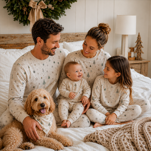 Ensemble de pyjamas de Noël personnalisés pour la <span class=keywords><strong>famille</strong></span>, impression à la demande, vêtements de nuit pour les fêtes pour papa, maman, enfants, bébé, OEM ODM pour les marques de boutiques - Product Image 1