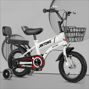 Vélo pour enfant garçon, tout-petit, 12 pouces, cadre en acier carbone, frein à disque, roues d'apprentissage, panier <span class=keywords><strong>4</strong></span> roues, 3-12 <span class=keywords><strong>ans</strong></span>, extérieur - Product Image 4