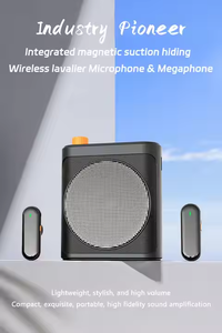 Amplificador BT portátil con micrófonos de clip 25H de larga duración de carga rápida DSP altavoz de micrófono de reducción de ruido inteligente - Product Image 3