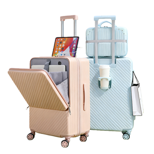 <span class=keywords><strong>Valise</strong></span> à ouverture frontale multifonctionnelle en vente flash - 20/24 pouces, avec serrure TSA et roulettes silencieuses - Product Image 1