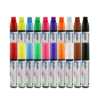 Ensemble de marqueurs de craie de couleur fluorescente néon marqueur de craie liquide effaçable pour tableau de verre de fenêtre