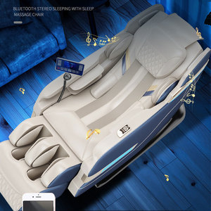 เก้าอี้นวดไฟฟ้าแบบเต็มตัว ราง SL ระบบ 4D พร้อมหุ่นยนต์นวดมือ รุ่นดีลักซ์ สีฟ้า สำหรับใช้ในบ้าน - Product Image 4